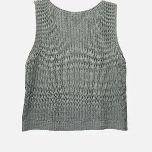 ABERCROMBIE & FITCH Cotton Knit Sleeveless Sweater Vest Women's Sz L Sage Green